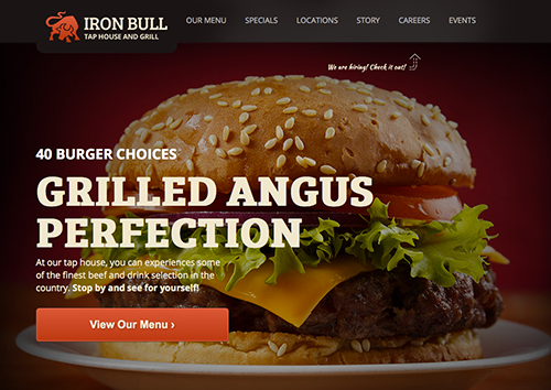 Iron Bull Restaurant WordPress Theme - 1